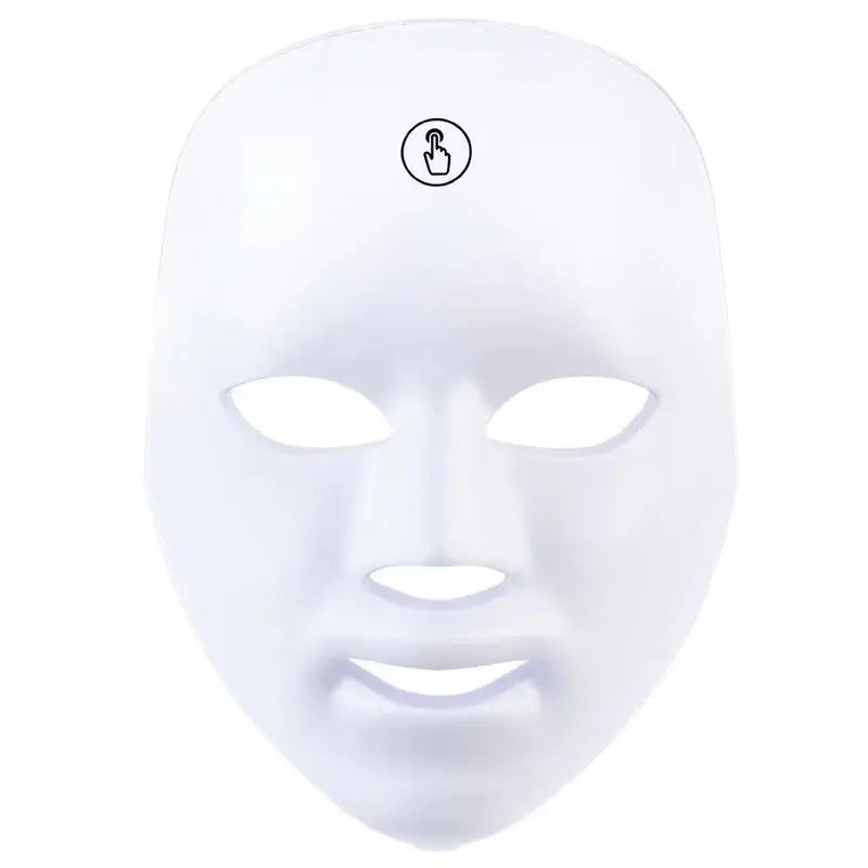 White LED face mask on a white background