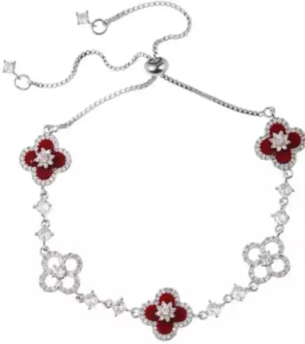 Four‑leaf clover bracelet