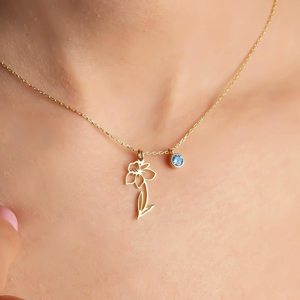 custom-birth-flower-pendant-birthstone-necklace